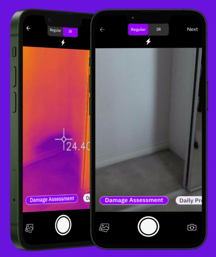 Flir x RocketScan screen in ROCKETPLAN